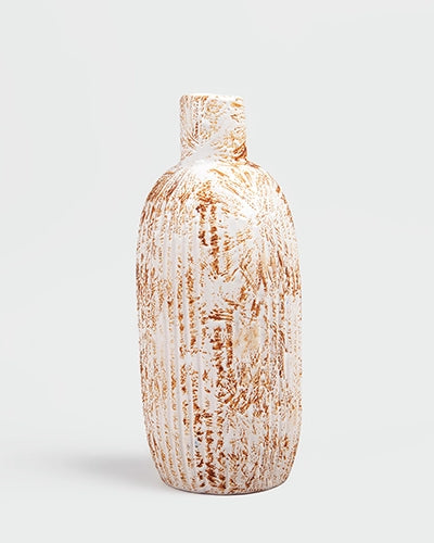 White Patterned Flower Vase