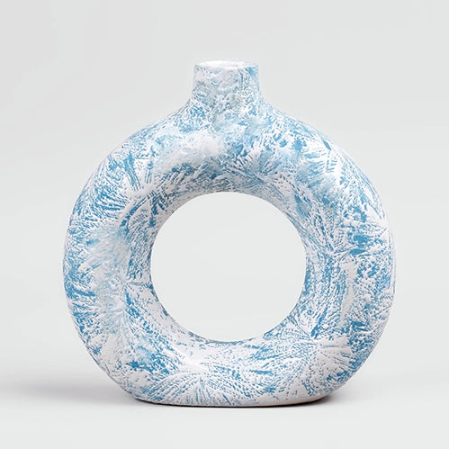 Sky Blue Donut Ring Vase