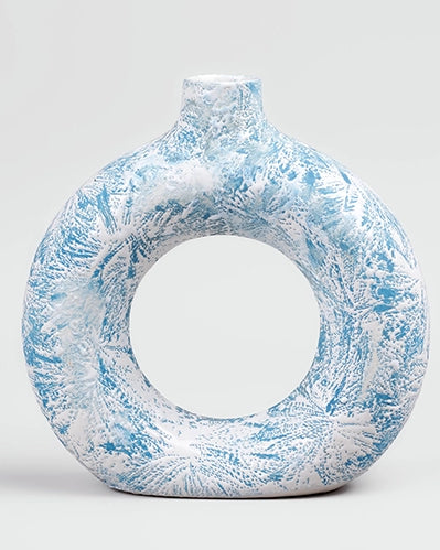 Sky Blue Donut Ring Vase