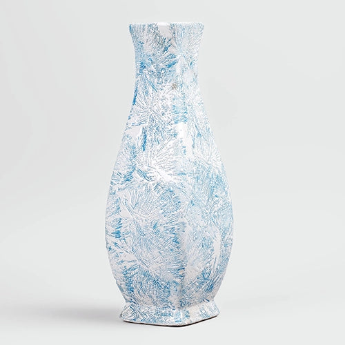 Textured Blue Flower Vase