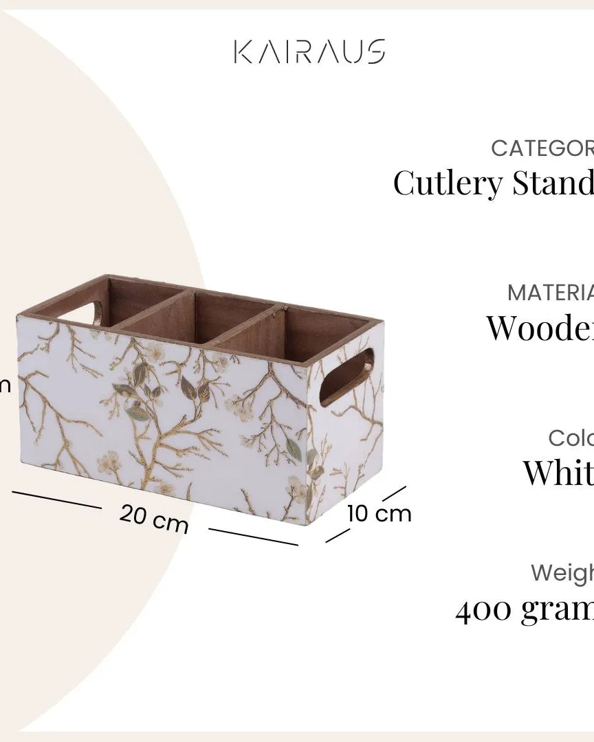 Blossom Branch Wooden Pen Organizer