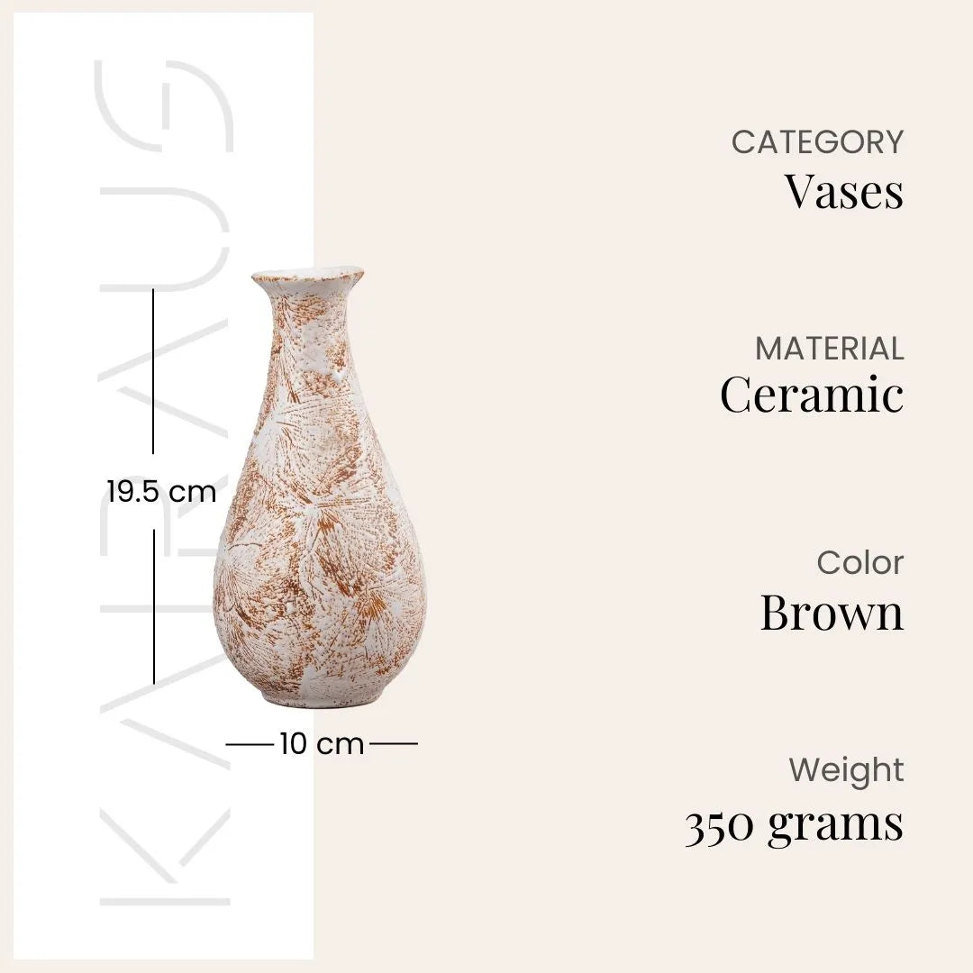 Brown Textured Bottle Vase