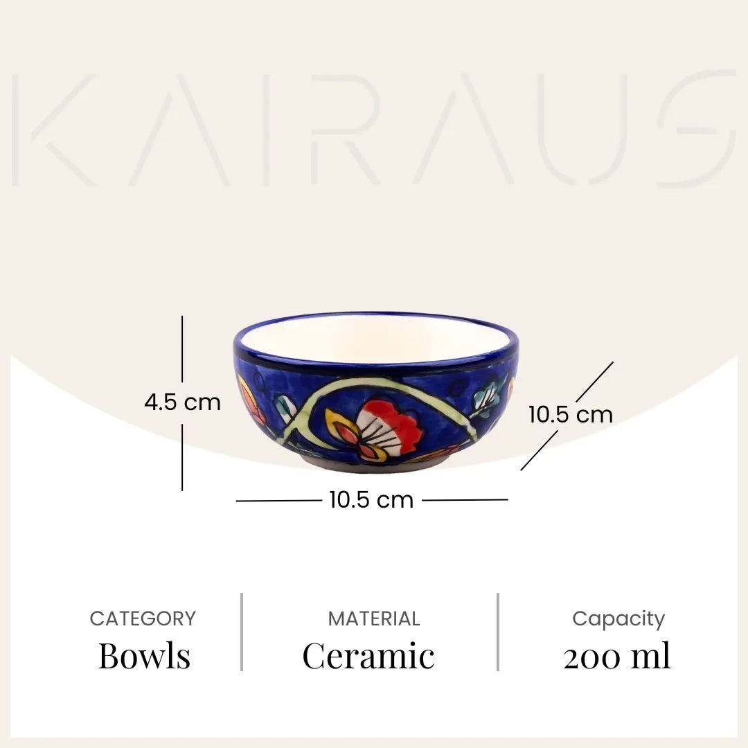 Handpainted Ceramic Katori Bowl (Set of 4)