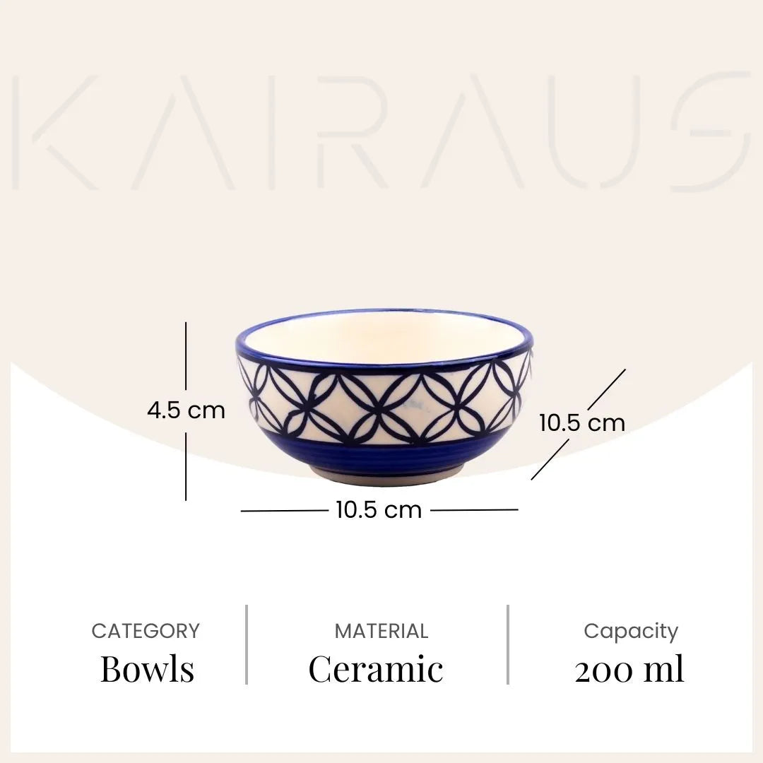 Stylish Ceramic Serving Bowl (Set of 4)