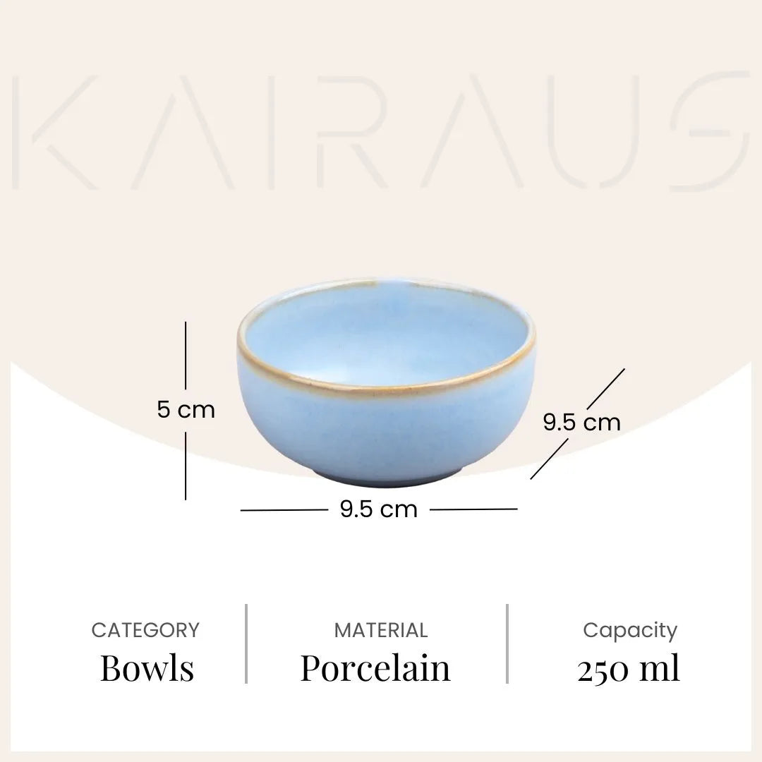 Artisan Blue Porcelain Bowl (Set of 4)