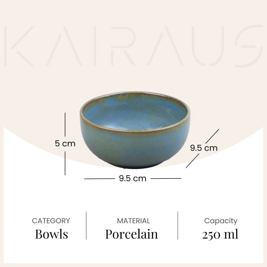 Mint Green Porcelain Serving Bowl (Set of 4)