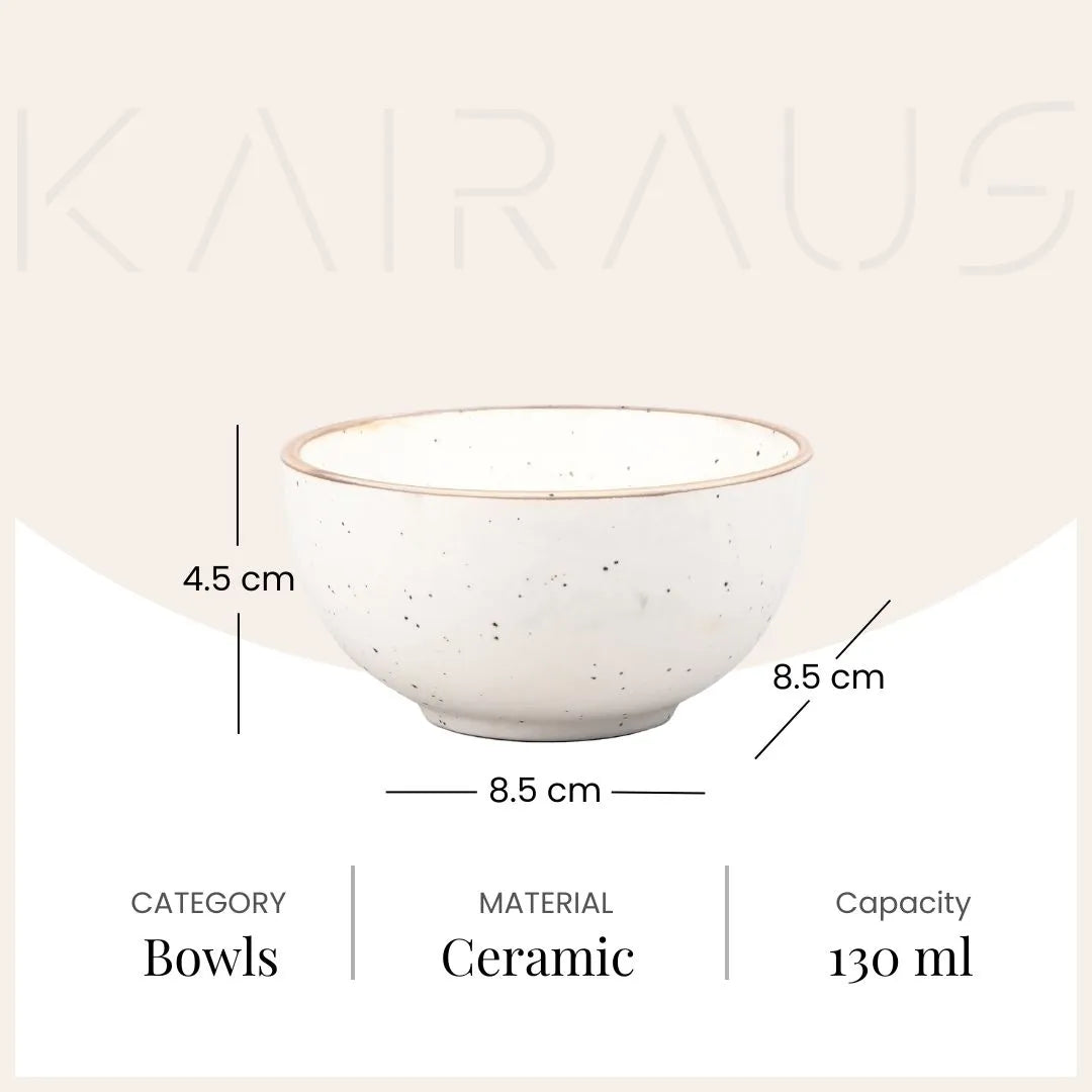 Artisan Matte Finish Ceramic Bowls (Set of 6)