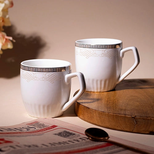 White Gold Porcelain Cup (Set of 2)