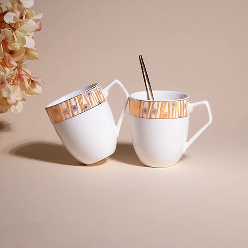 Opulent Gold Printed Tea Cup (Set of 2)