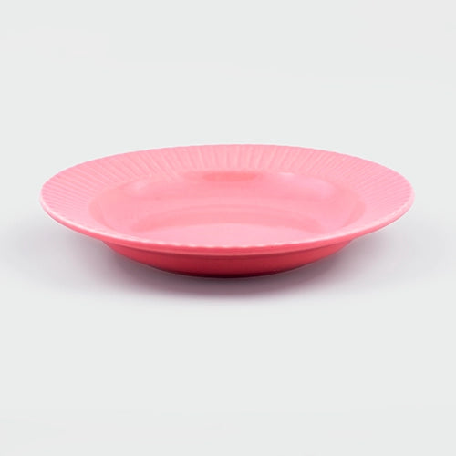 Classic Pink Ceramic Pasta Plate Set of 4 (10 inch)