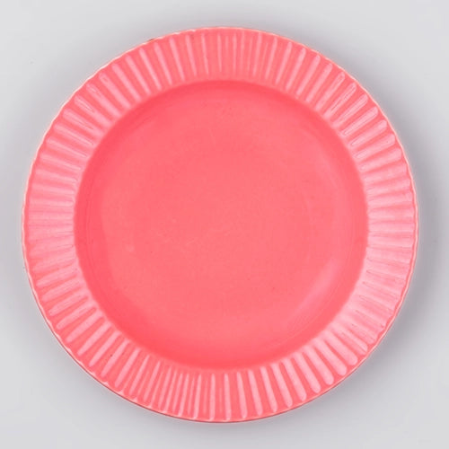 Classic Pink Ceramic Pasta Plate Set of 6 (10 inch)