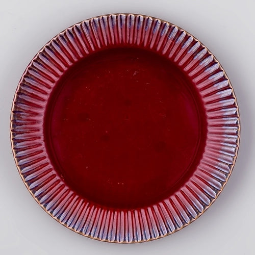 Majestic Maroon Ceramic Pasta Plates Set of 6 (9.5 inch)