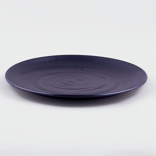 Midnight Black Swirl Dinner Plates Set of 4 (10.5 Inch)