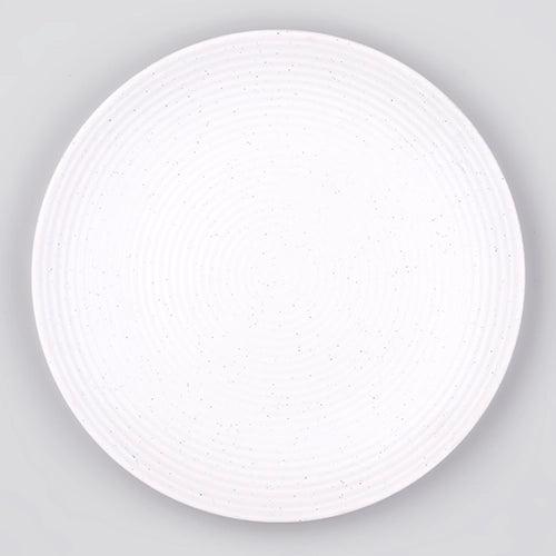 White Spiral Design Dinner Plates Set of 6 (10.5 Inch)