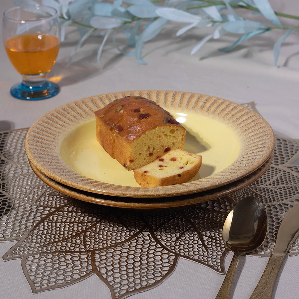 Pastel Yellow Ceramic Pasta Plate Set of 2 (10 inch)