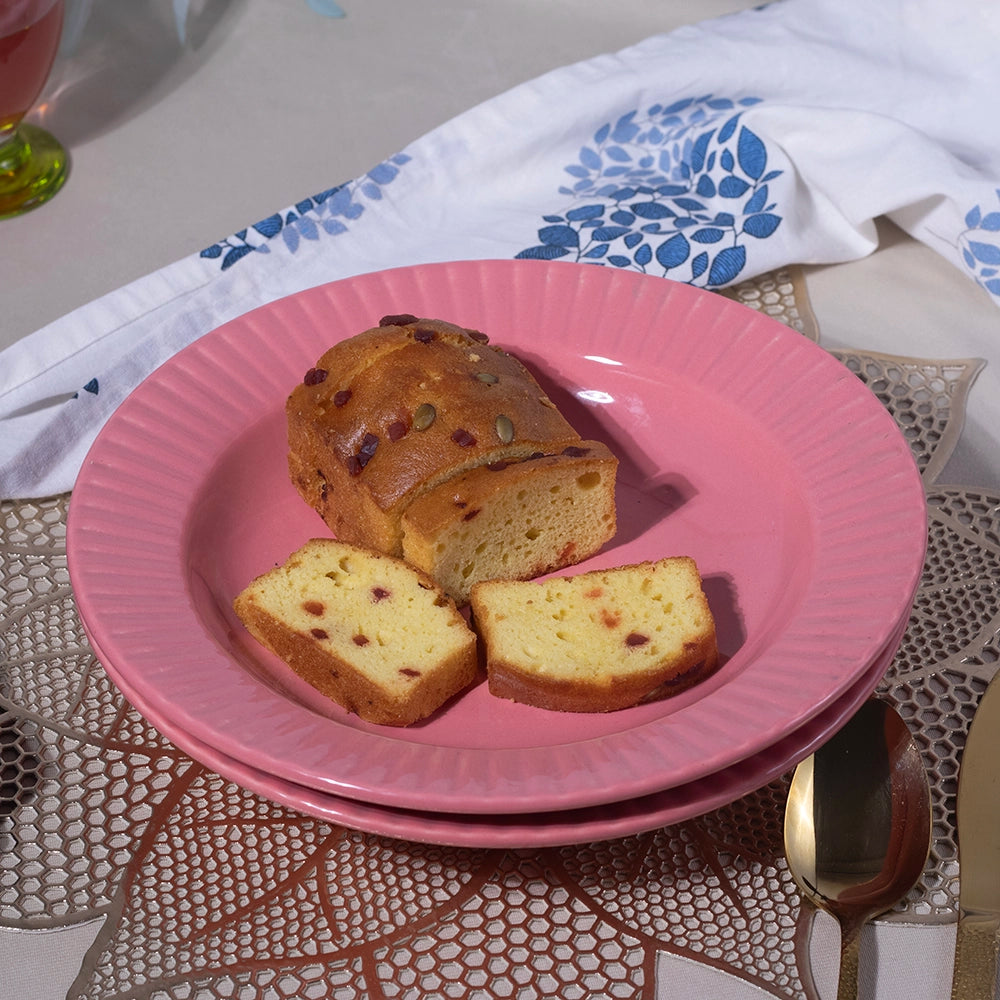 Classic Pink Ceramic Pasta Plate Set of 6 (10 inch)