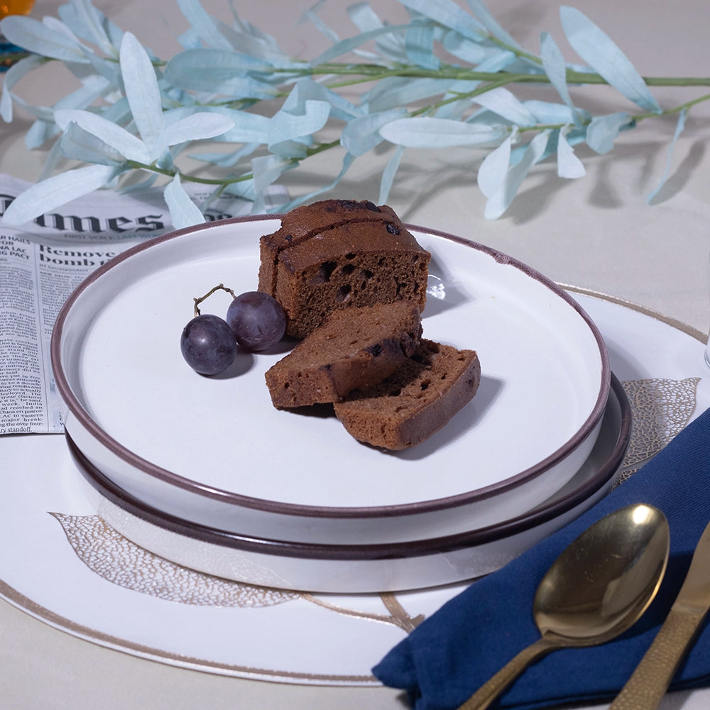 Incredible Ivory Ceramic Snack Plates Set of 6 (9 inch)