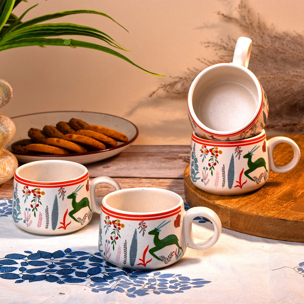 Forest Theme Tea Cup (Set of 4)