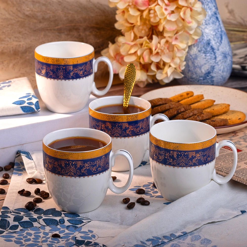 Regal Blue & Gold Tea Cup (Set of 4)