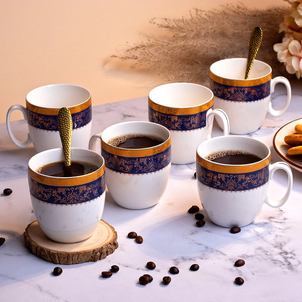 Regal Blue & Gold Tea Cup (Set of 6)