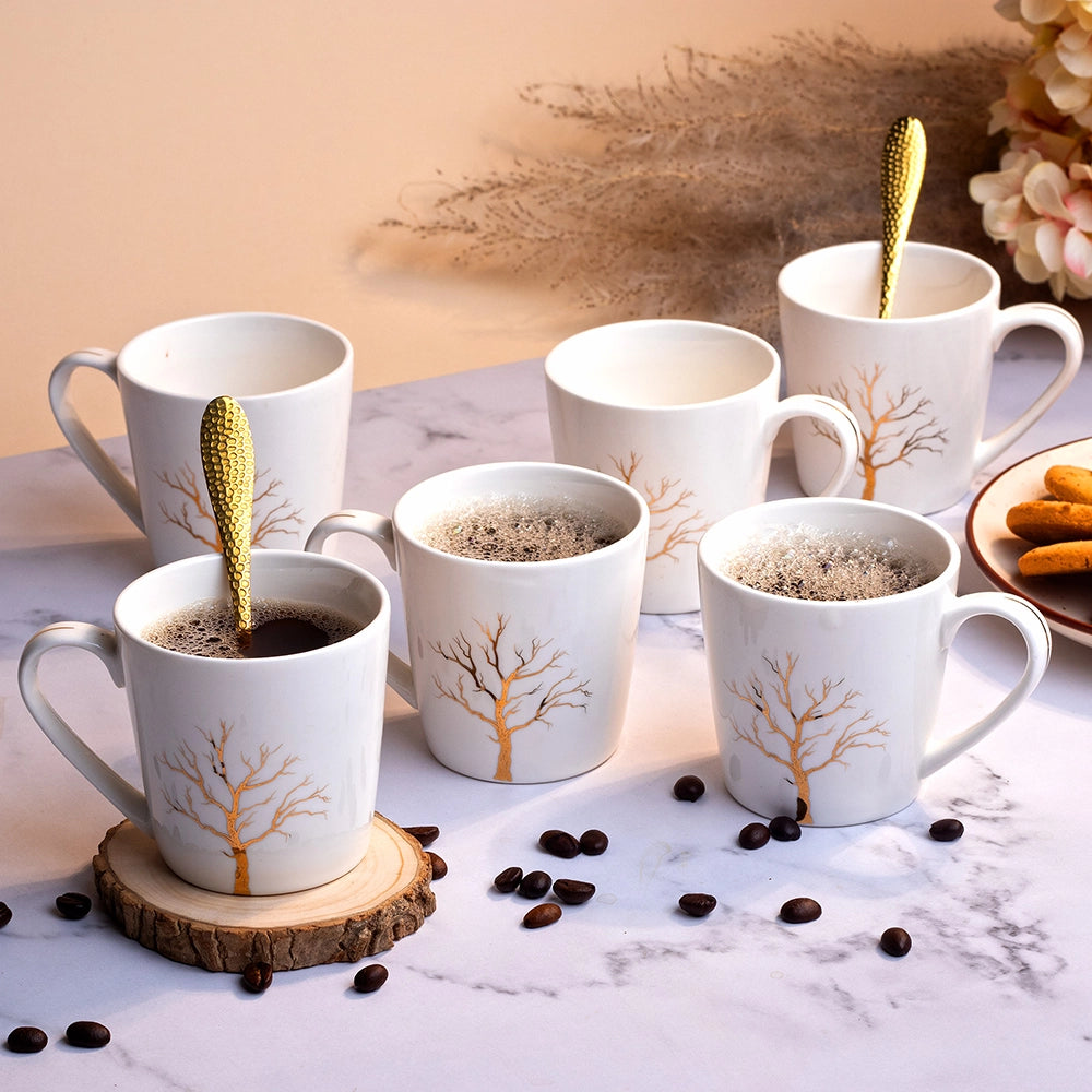 Exquisite White Porcelain Cup (Set of 6)