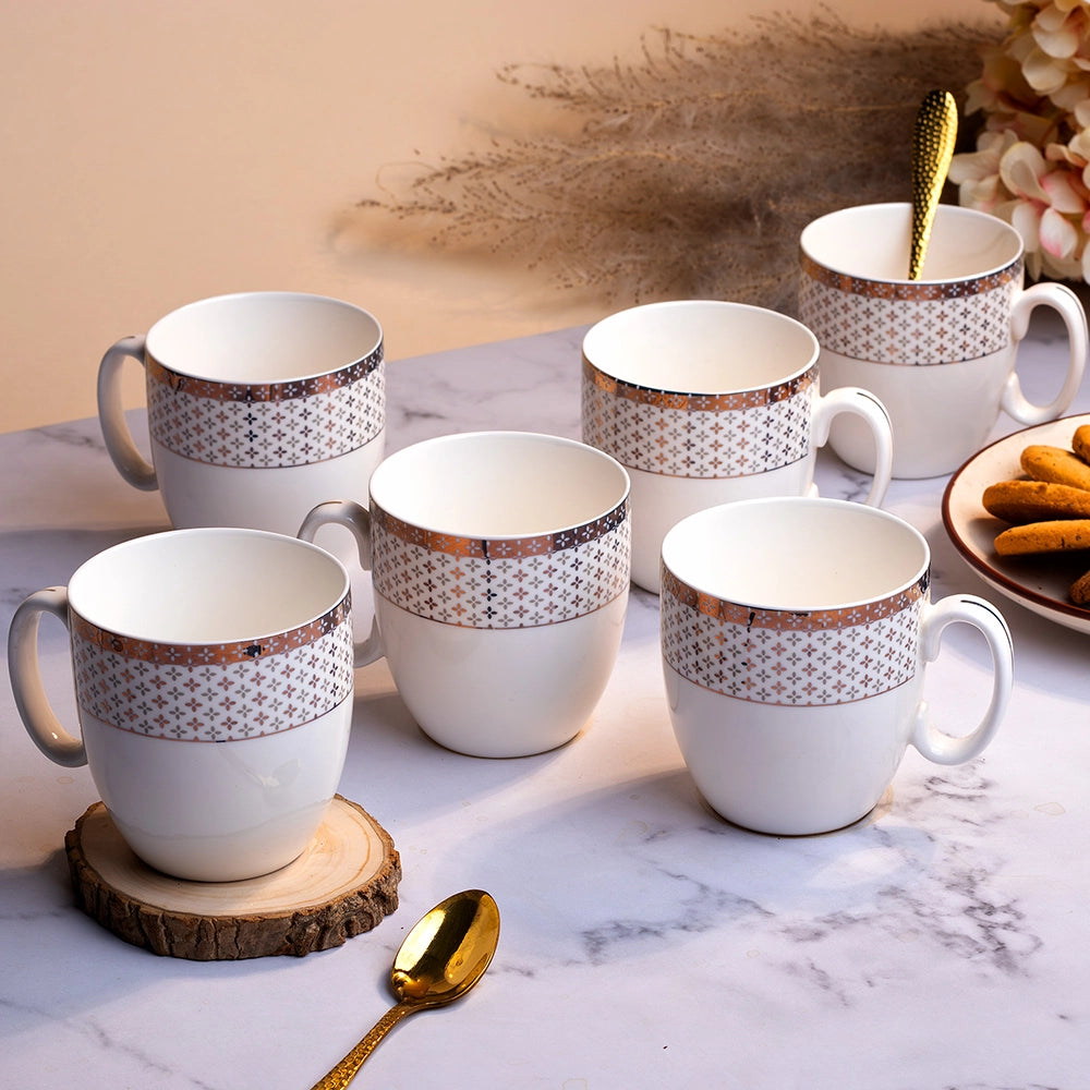 Opulent White Tea Cup (Set of 6)