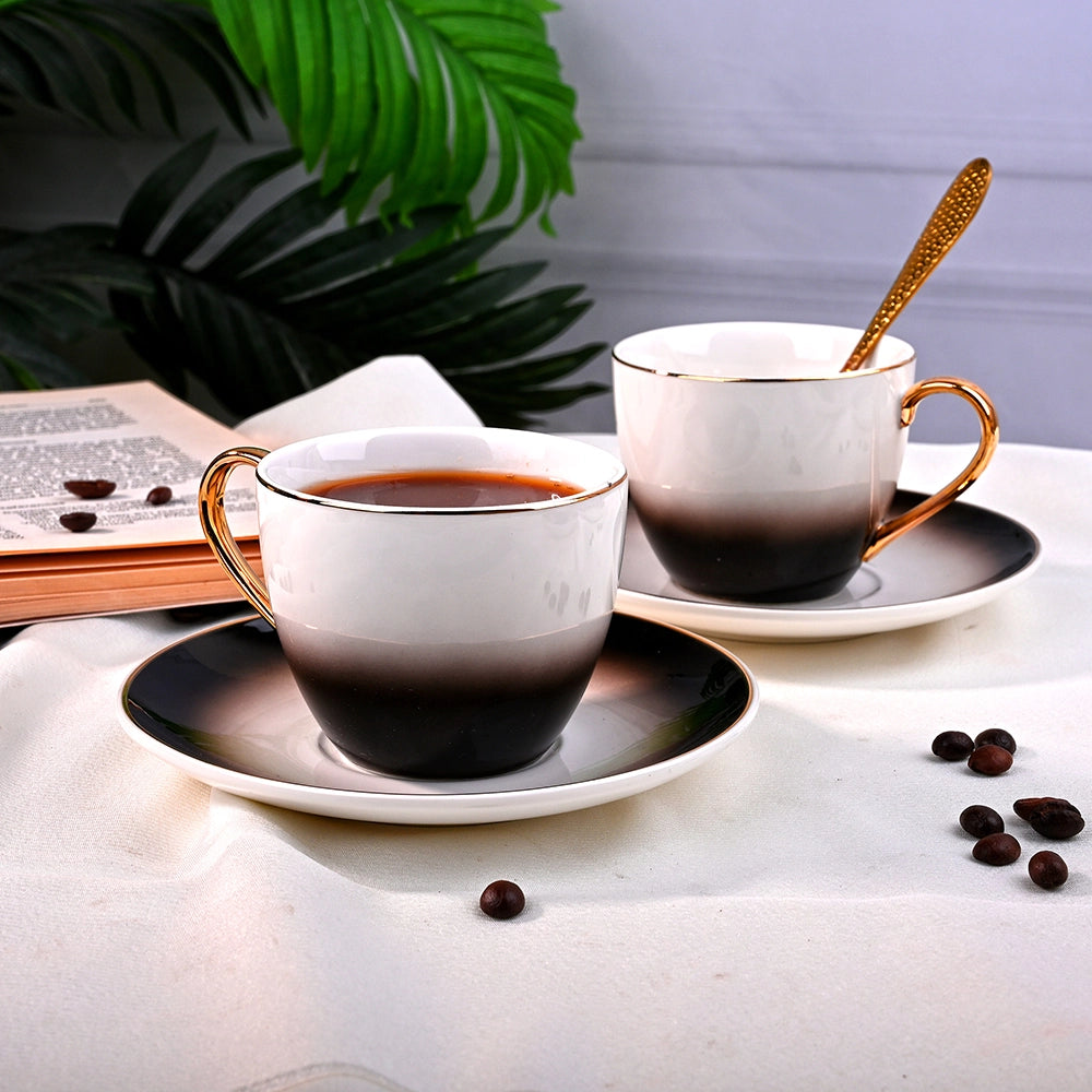 Elegant Porcelain Cup and Saucer (Set of 2)