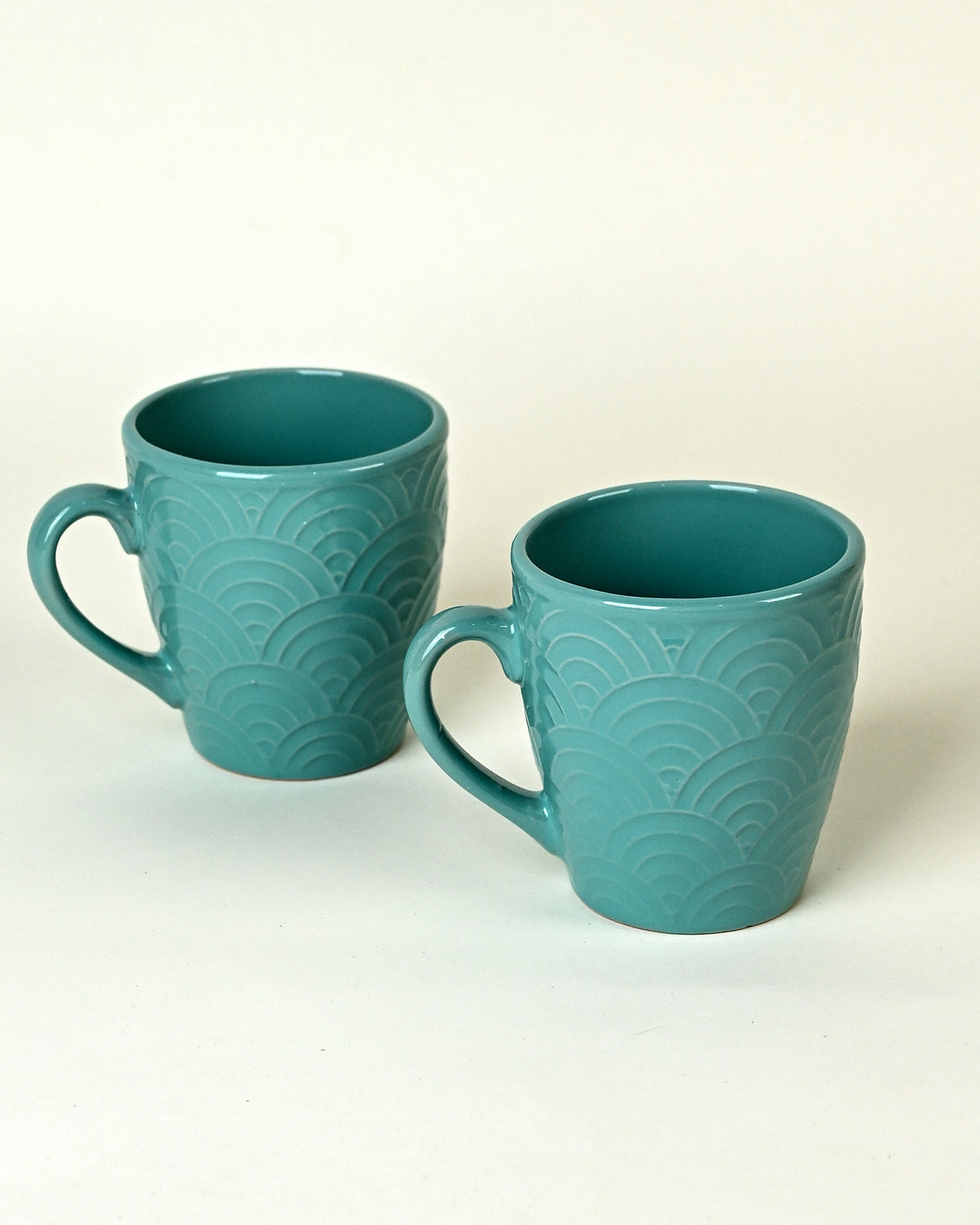 Sea Foam Ceramic Coffee Mug Set of 2