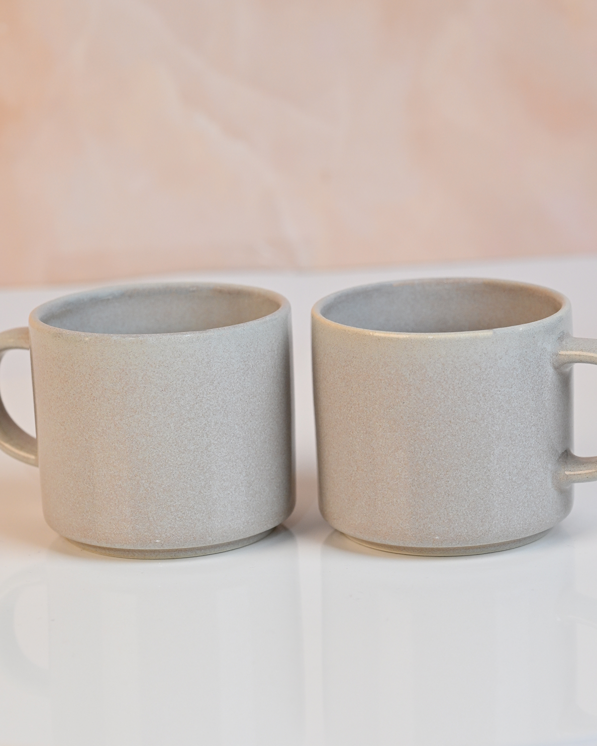 Silver Lustrous New Bone China Tea Cups Set of 2