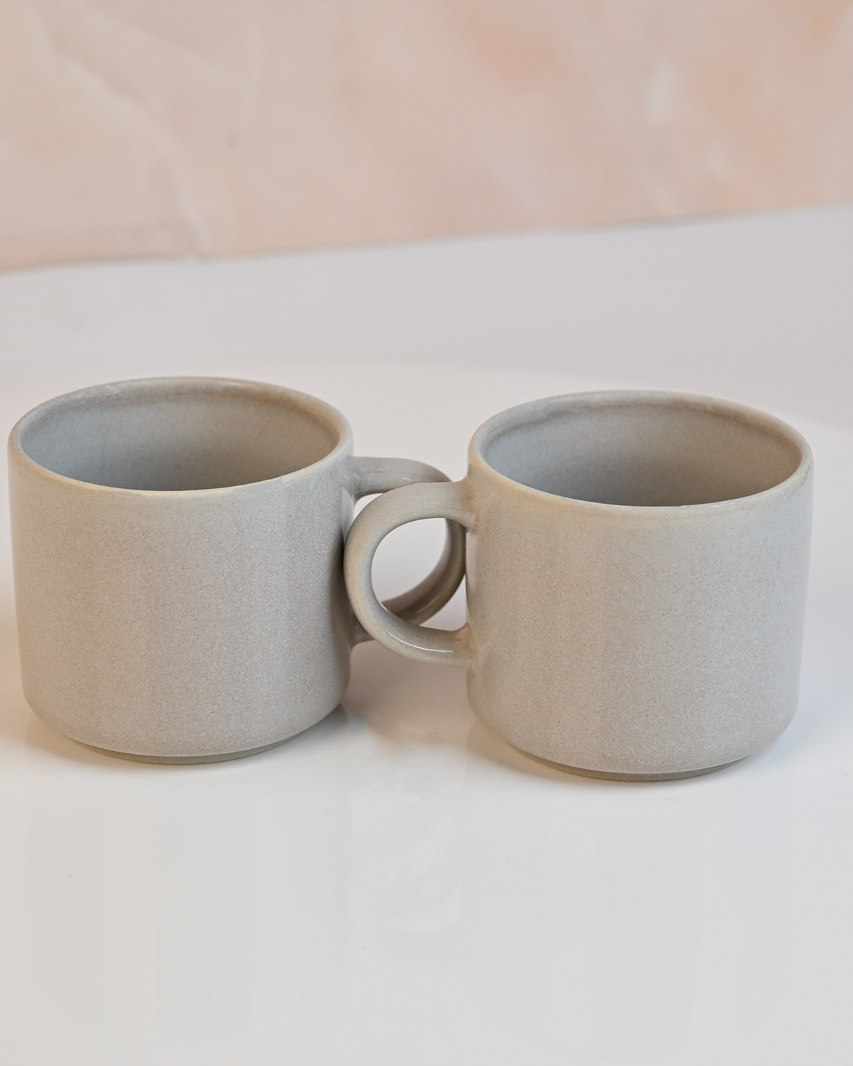 Silver Lustrous New Bone China Tea Cups Set of 2