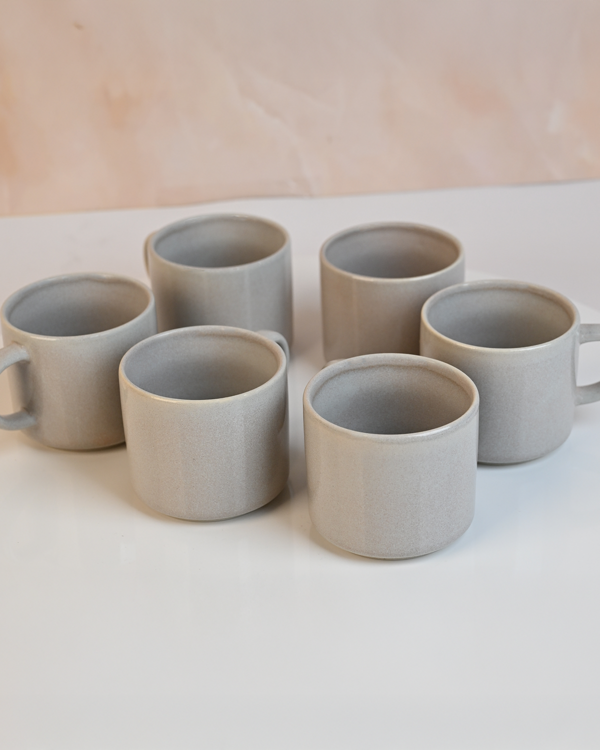 Silver Lustrous New Bone China Tea Cups Set of 6