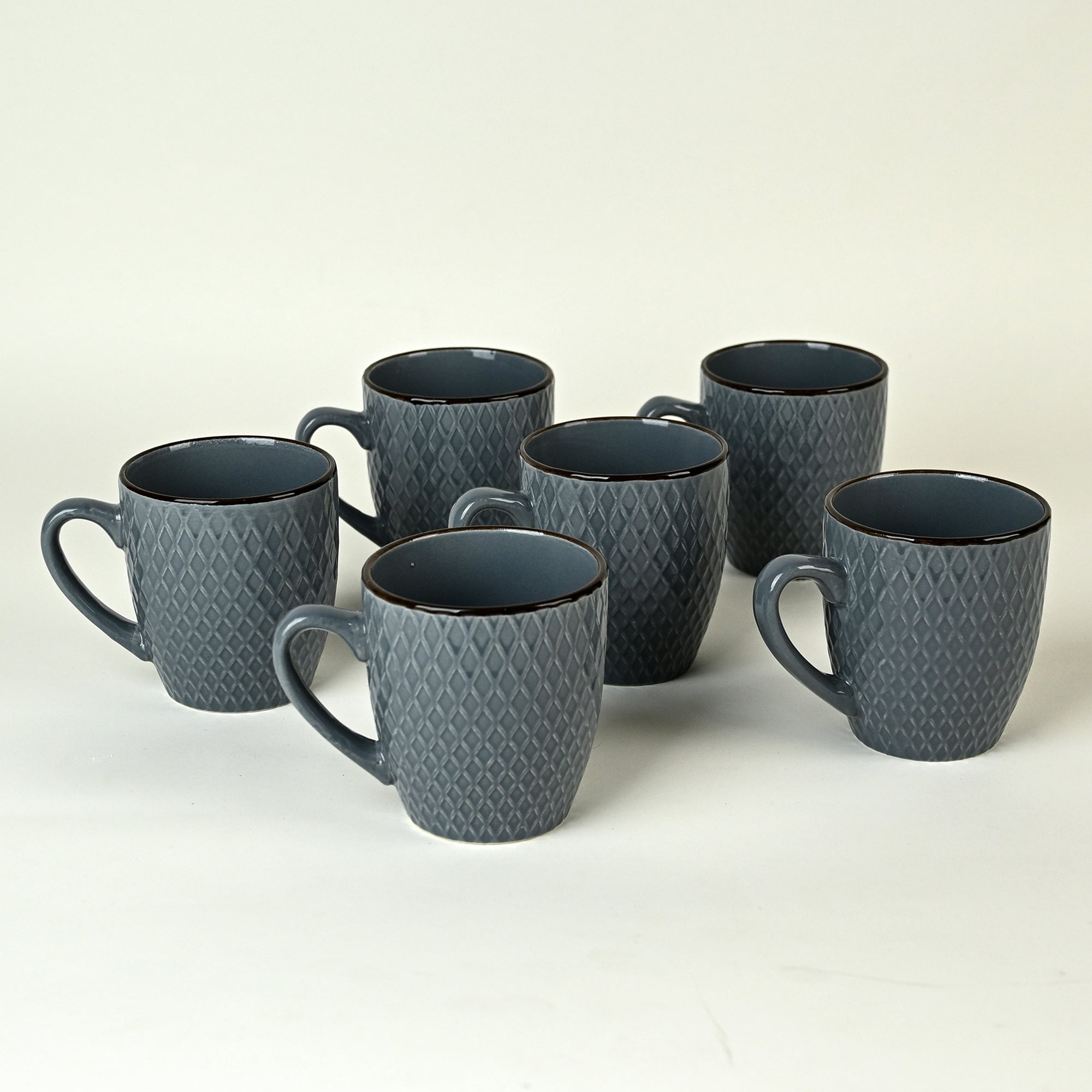 Smoky Slate Blue Set of 6