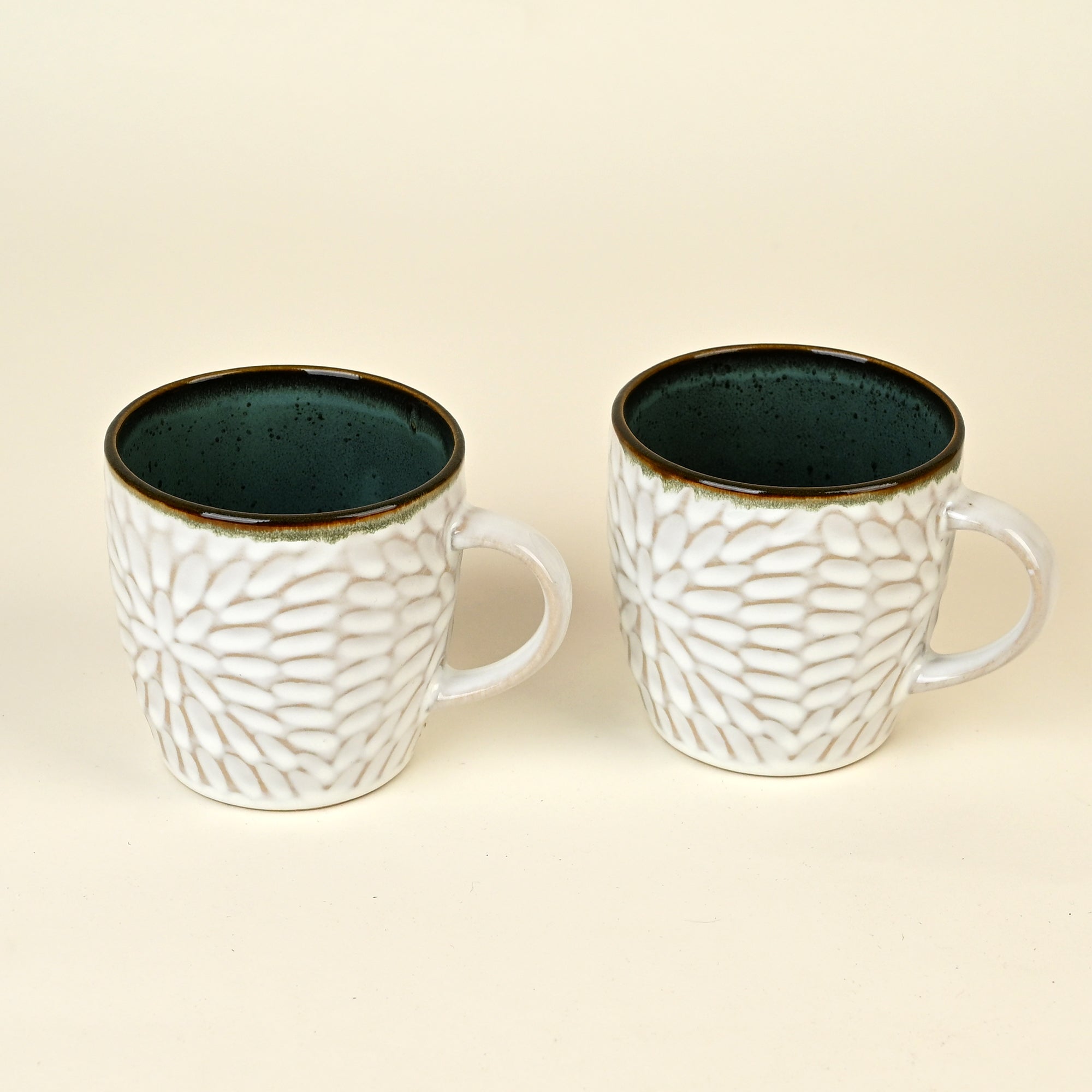 Soft Off-white Ceramic Tea Cup Set of 2