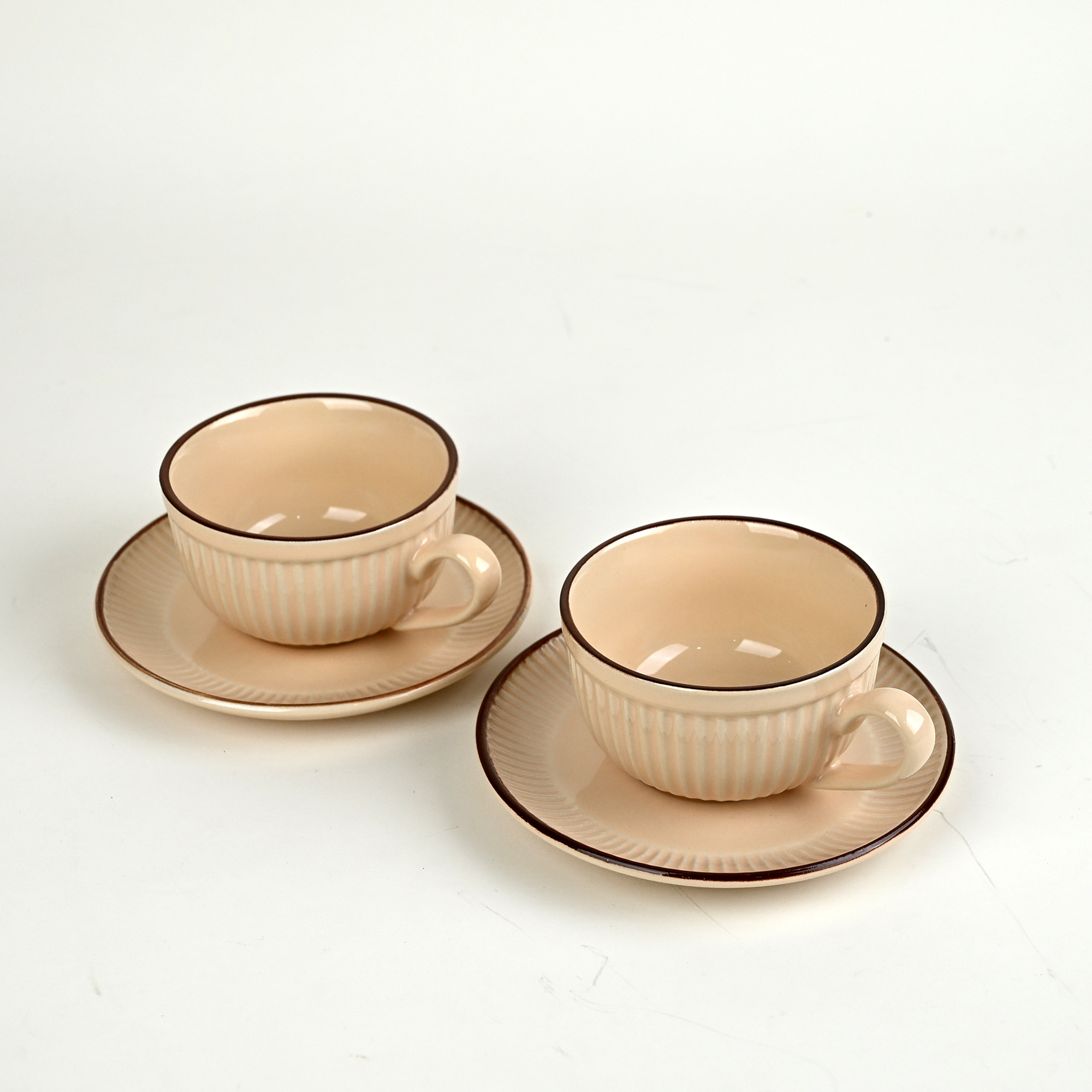 New Bone China Tea Cups - Beige 2