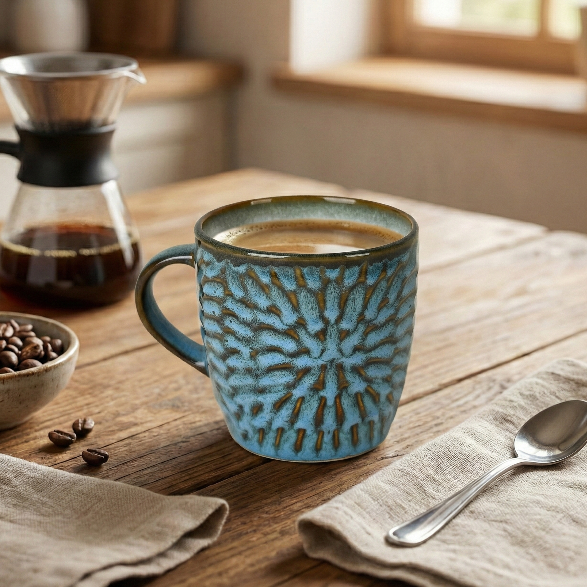 Uranian Blue Ceramic Tea Cup
