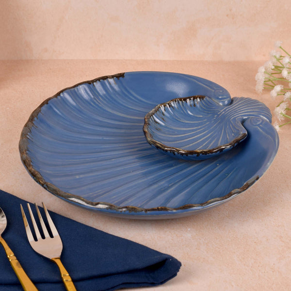 Subtle Blue Serving Platter