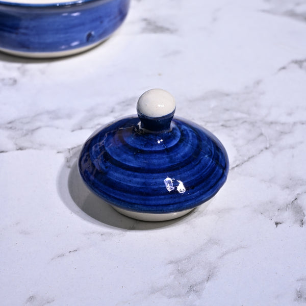 Royal Blue Elegance Hand-Painted Condiment Set
