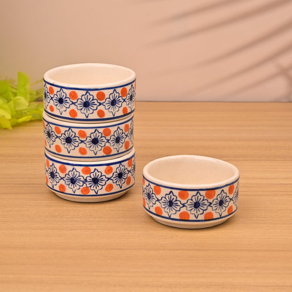 Whimsical Blue & White Chutney Bowl (Set of 2)
