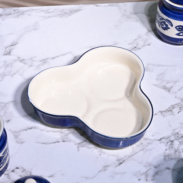 Royal Blue Elegance Hand-Painted Condiment Set