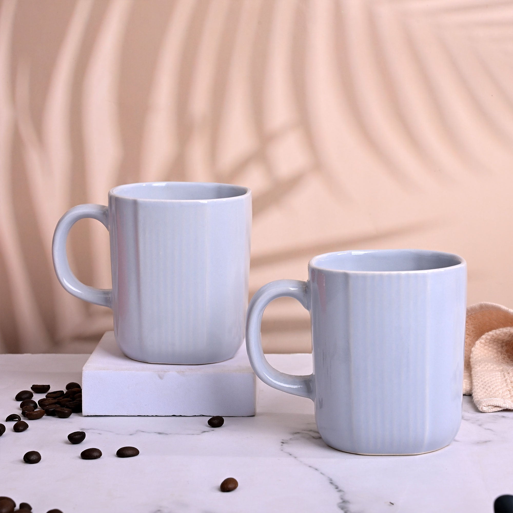 Serene Sky Blue Ceramic Coffee Mug