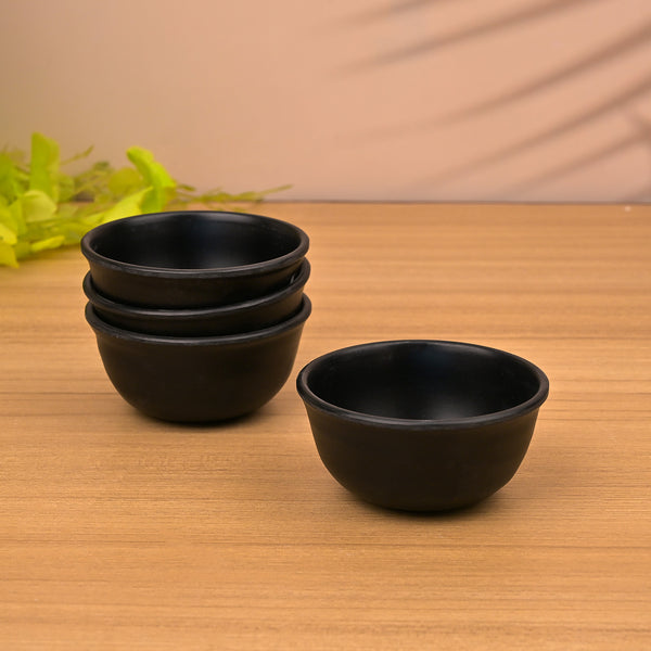 Midnight Black Melamine Bowl (Set of 2)