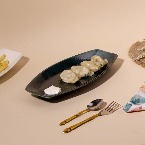 Green Ceramic Serving Platter