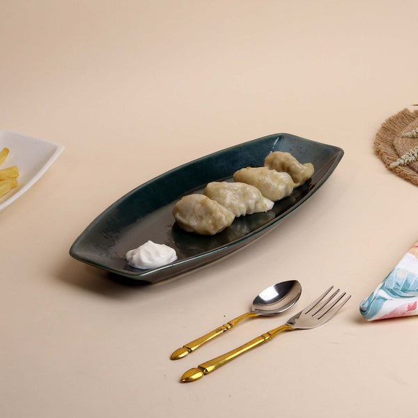 Green Ceramic Serving Platter