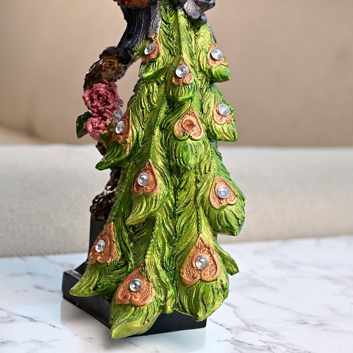 Royal Elegance Peacock Statue