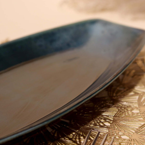 Green Ceramic Serving Platter