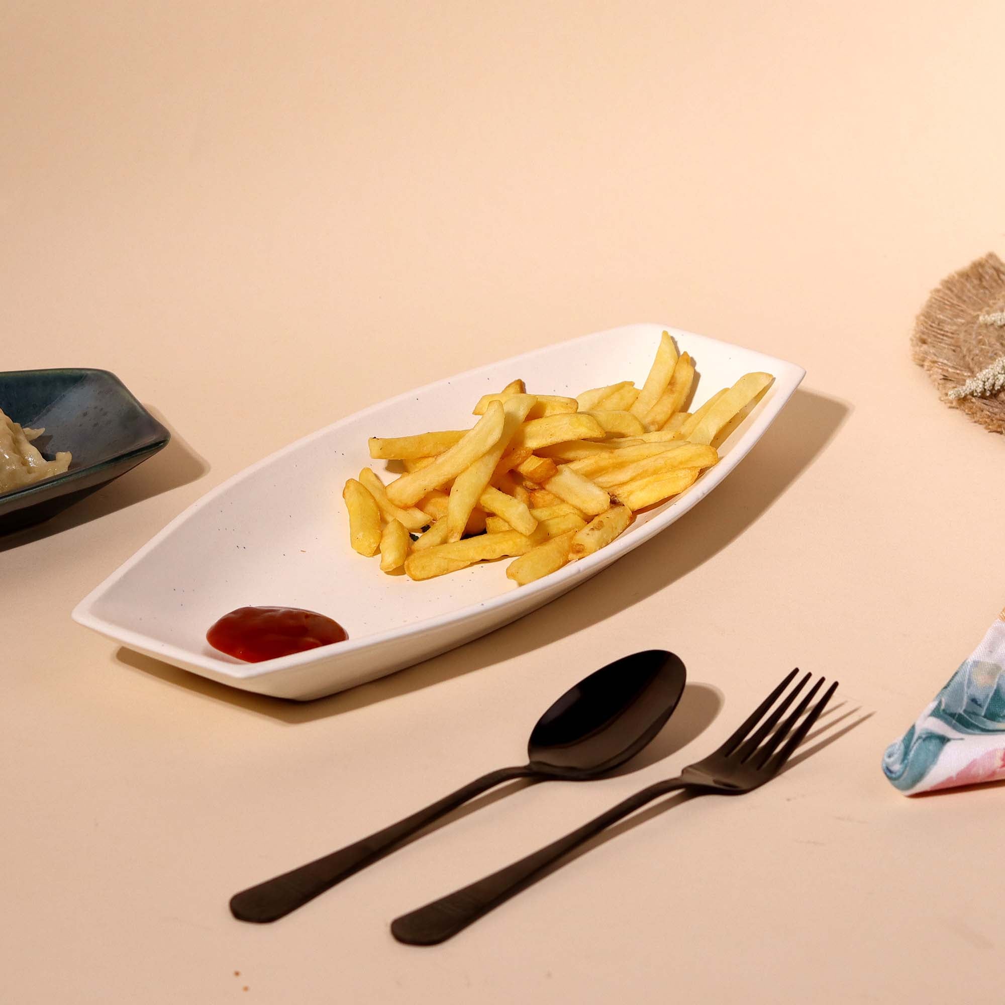 White Leaf Serving Platter