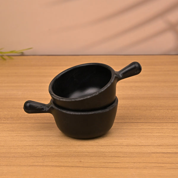 Chic & Sleek Black Mini Dip Bowl (Set of 2)