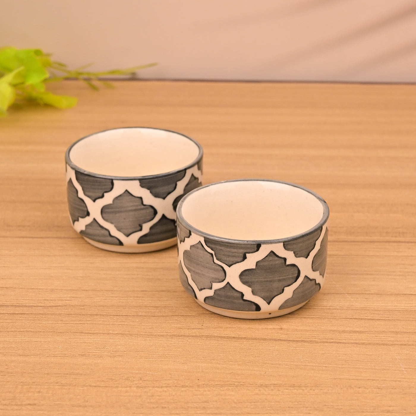 Elegant Grey Ceramic Mini Dip Bowl Sets
