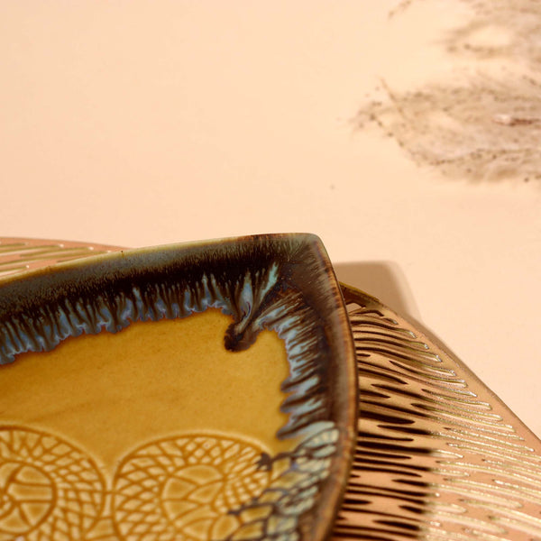 Mustard Leaf Lace Platter