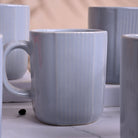 Serene Sky Blue Ceramic Coffee Mug Set of 6